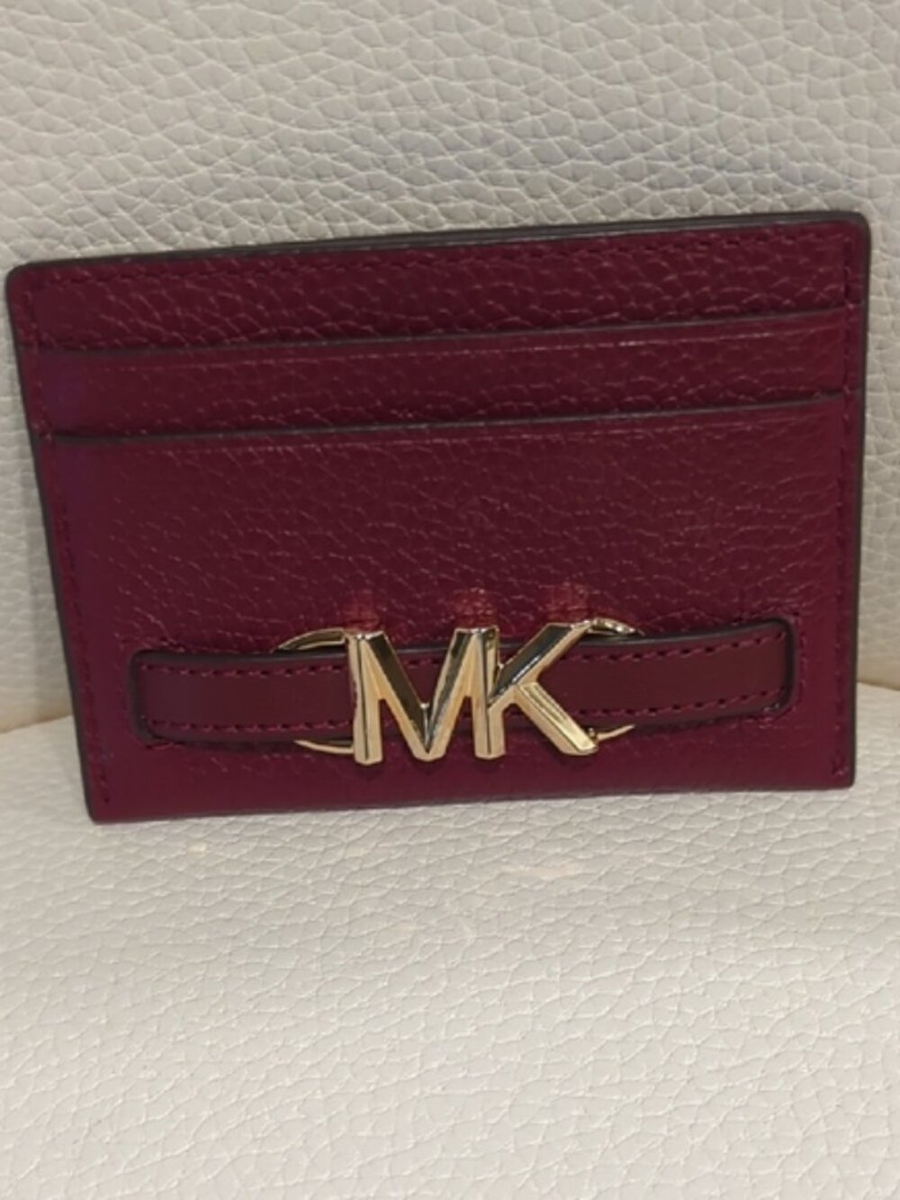 Michael Kors Wine Card Holder with Gold Logo new